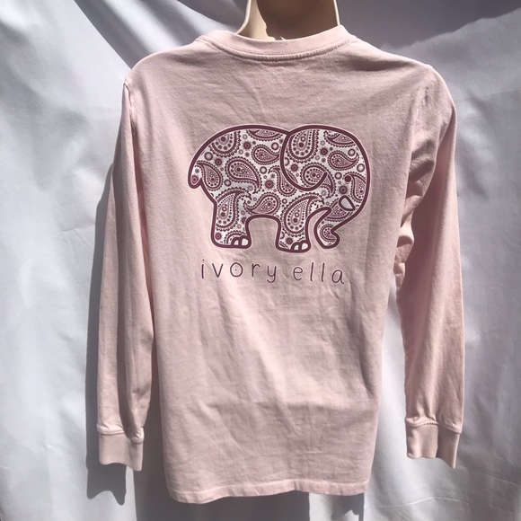 Ivory Ella Long Sleeve Pink Paisley T-shirt XS - Picture 3 of 11